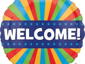 Welcome Foil/Mylar Balloon, 18" Standard Shape Balloon