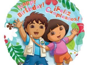 Nickelodeon Dora And Diego, Happy Birthday Foil / Mylar Balloon - 18 ".
