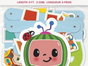 zCoComelon Themed Happy Birthday Jointed Banner For Kids