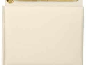 Ivory Pearlized Guest Book with Gold Electroplated Pen - 1 Pc.