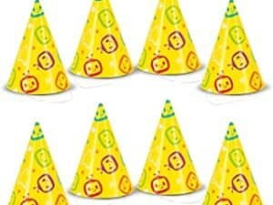 CoComelon Theme Mini Party Hats For Kids - 8 CT.