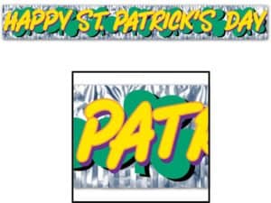 St. Patrick's Day Metallic Fringed Banner