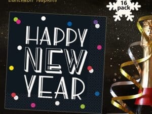 Neon Dots Lunch Napkin, 16ct