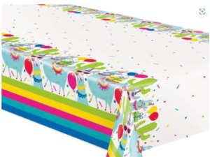 Llama Birthday Tablecover, 54 in x 84 in