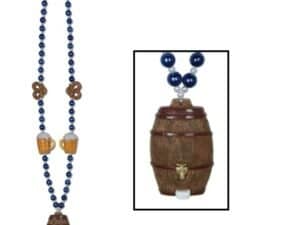 Oktoberfest Bead Necklace with Keg Medallion