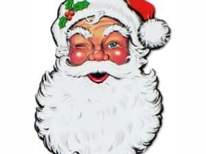 Display Santa Face Cutout