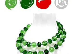 Elegante grüne Glasperlenkette