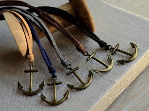 Wickelarmband Ankerliebe – Dunkle Farben