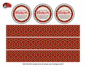 The Shining Hot Buttered Red Rum Labels