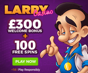 Larry Casino €300 gratis and 100 free spins - exclusive bonus offer