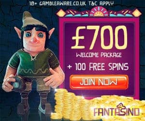 Fantasino Casino (review) 100 free spins & €700 welcome bonus