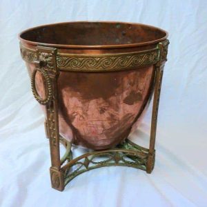 Exquisite 19th Century Victorian Bronze & Copper Champagne Bucket Cooler – High-End Metalware