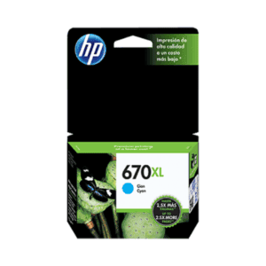 CARTUCHO Original HP 670XL CYAN CZ118AL