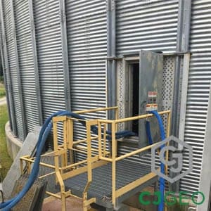 Grain bin floor repair using polyurethane grouting.