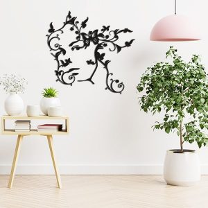 Панно - Лицо девушки из бабочек DXF