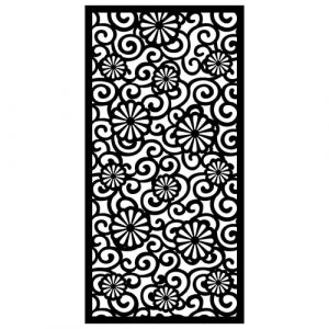 Перегородка "Цветочная поляна" чертеж для лазера