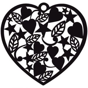 Кулон "Сердечко со звездами"