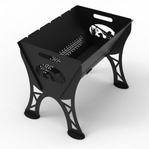 Мангал-чаша "охотник" – чертеж в dxf с изображением охотника