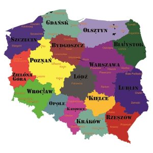 Карта Польши – чертеж для лазерного станка в DXF формате