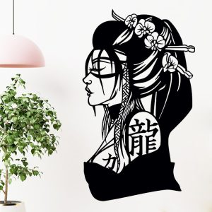 Панно на стену "Гейша" – dxf чертеж и stl модель