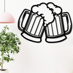 Панно на стену "Пивная кружка" – dxf чертеж и stl модель