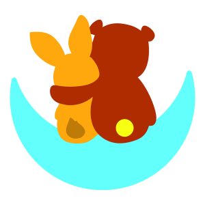 Детское панно "Медвежонок и кролик" – Многослойное панно, чертеж в dxf формате / Ночник