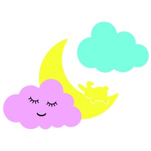 Детское панно "Облако и луна" – Многослойное панно, чертеж в dxf формате