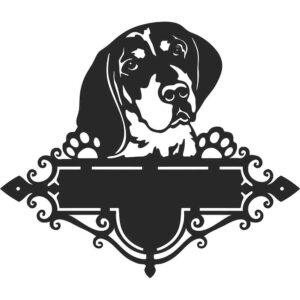 Адресная табличка "Собака" DXF чертеж (Dog)
