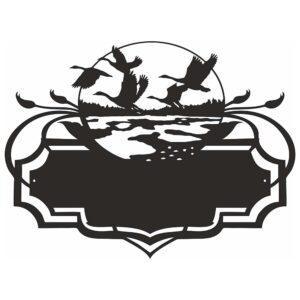 Адресная табличка "Утки" DXF чертеж (ducks)