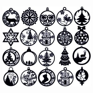 Сборник: Ёлочные игрушки – Чертеж DXF (Ялинкові іграшки)