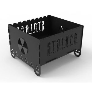 Мангал Сталкер «S.T.A.L.K.E.R» – чертеж DXF, вращающиеся заслонки в виде знака радиации