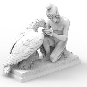 Торвальдсен. Ганимед, кормящий Зевсова орла (1817) 3D модель для лазерного станка STL формат