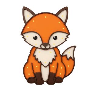 Ночник для детей "Лисенок" – Многослойный чертеж SVG