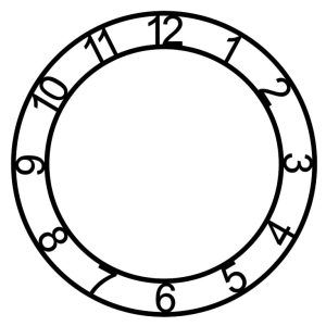 Часы "Циферблат арабский" Только цифры, без тела часов – чертеж DXF