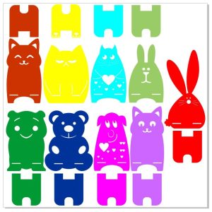 Настольные подставки для телефонов в виде милых зверей - материал 2.8 мм