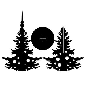 Ёлка из фанеры – чертеж для лазерного станка DXF