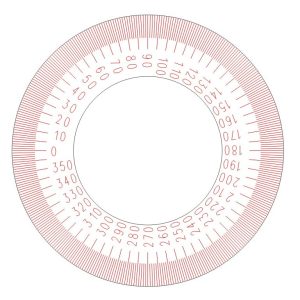 Транспортир – чертеж в DXF формате