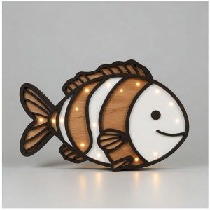 Ночник для детей "Рыба" – Многослойный чертеж SVG