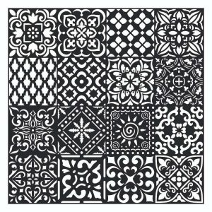 Трафарет – Плитка №2 – Чертеж DXF для лазерного станка