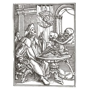 Пляска смерти Гольбейна: Астролог – Чертеж для гравировки DXF