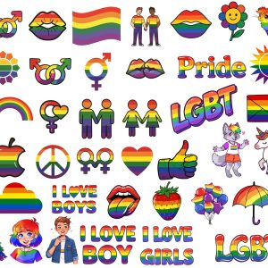 Пакет ЛГБТ - изображений в форматах svg и png | Векторные файлы LGBTQ SVG | Клип-арт lgbt