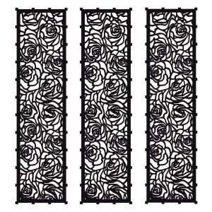 Декоративная перегородка "Розы" DXF чертеж
