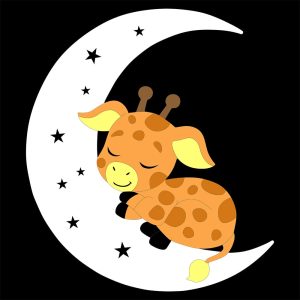 Настенный ночник "Маленькая жирафа" – чертеж для лазерного станка в DXF, SVG, Ai, PDF, CDR форматах