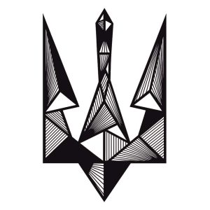 Тризуб - чертеж панно DXF, CorelDRAW