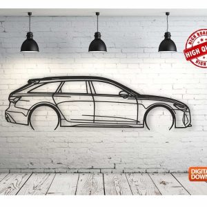 Audi rs6 – Панно, чертеж в DXF формате