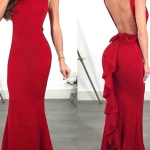 vestido largo espalda descubierta