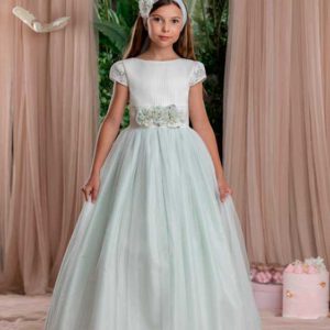 vestido celeste comunion marla R124