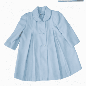 abrigo bebé celeste terciopelo