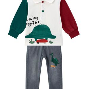 vaquero y polo niño dinosaurio
