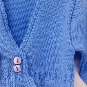 chaqueta corta vestidos bebe azulon